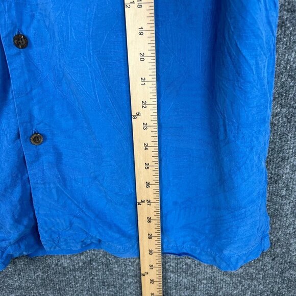 TOMMY BAHAMA Men's Original Fit 100% Silk Hawaiian Button Down Shirt Size L - Picture 9 of 10